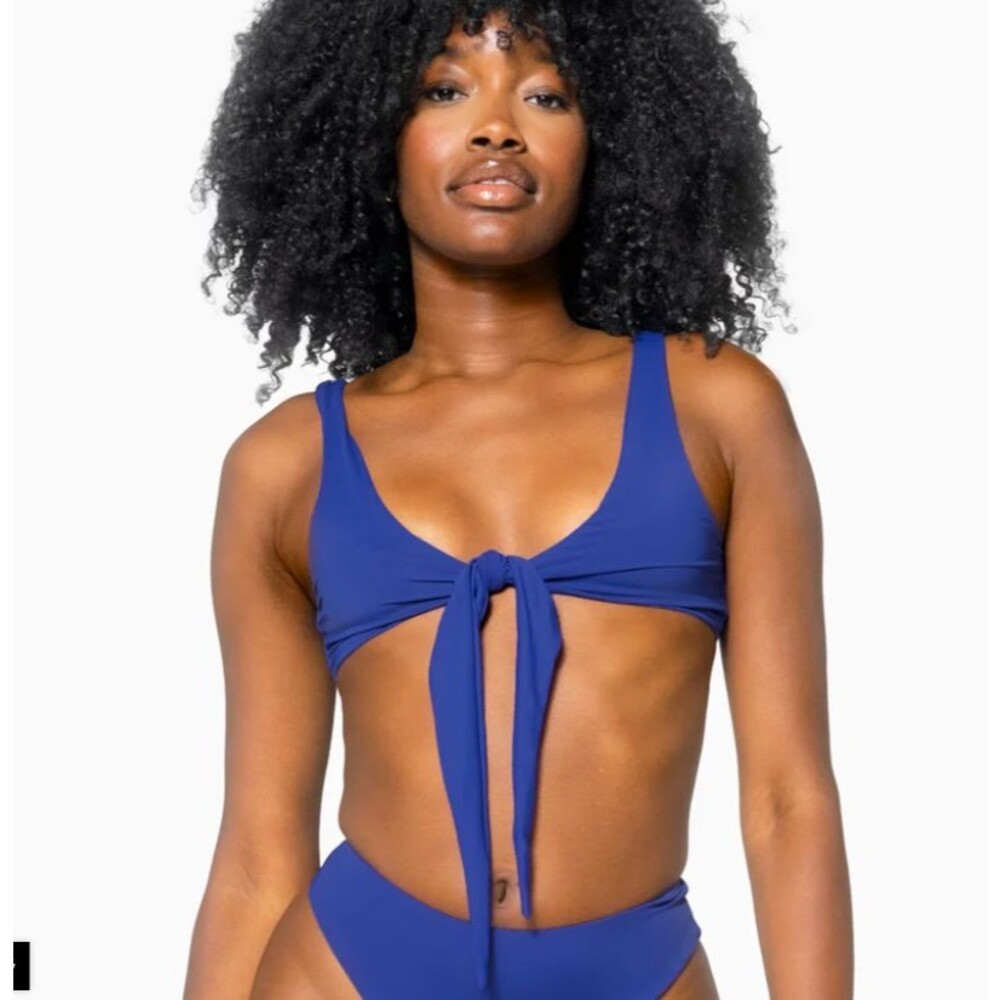 437 Four Three Seven The Kenzie Top Cobalt Blue Convertible Bikini Women's Small